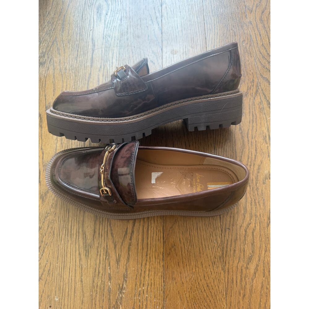 Sam Edelman Laurs Lug Sole Loafer in Chestnut Brown Size 8.5 - Picture 8 of 14
